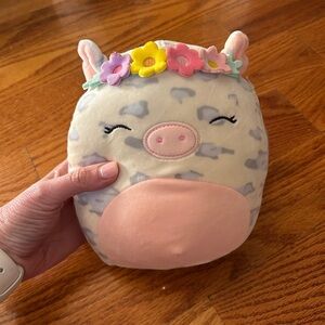 Lot of 4 NWT New Squishmallows pig, Fox, dog, donut various sizes